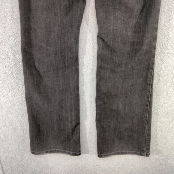 White House Black Market Boot Leg Jeans Womens Size 10 R Black Blanc Stretch Mid - Picture 9 of 11